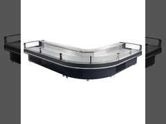 refrigerador más desapasible abierto del escaparate del supermercado de 700L Multideck con el evaporador