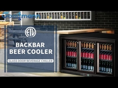 COOLSSMANN refrigeración B5 tres puertas de la barra trasera de la cerveza refrigerador