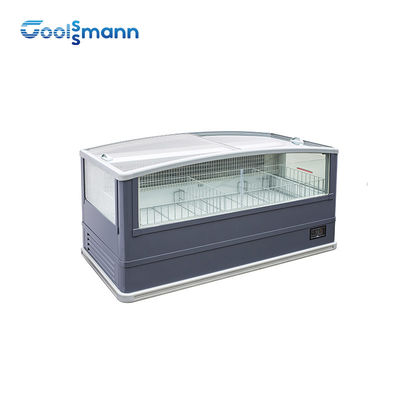 Sliding Door Supermarket Island Freezer Glass Deep Chest 575L