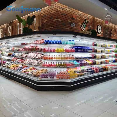 regulador electrónico Commercial Refrigerator Display del refrigerador abierto de 1200L Multideck